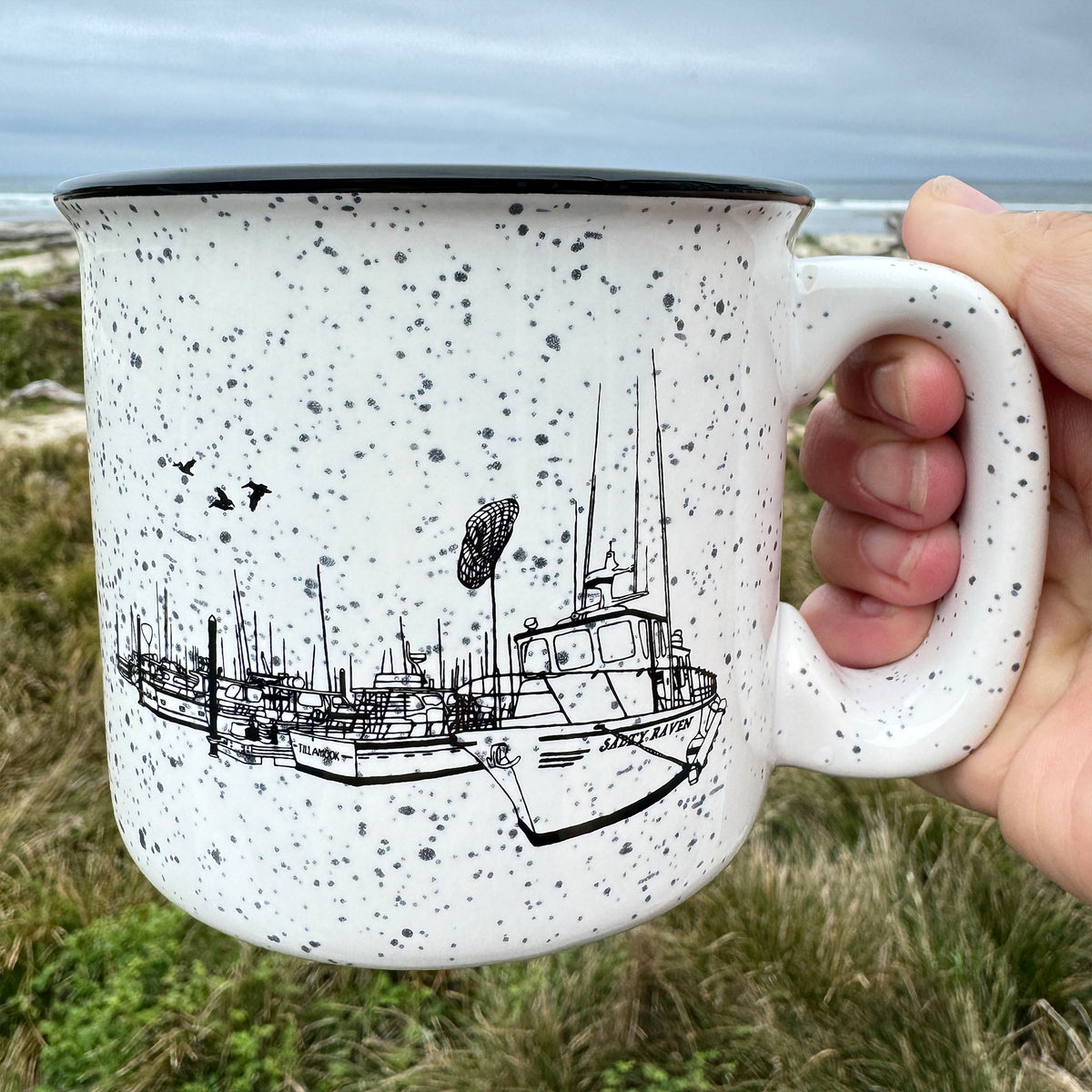 Salty Port White 15oz Ceramic Campfire Mug