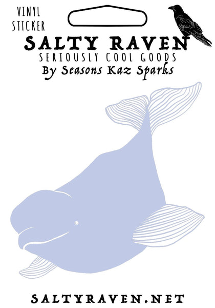 Beluga Whale HVS Vinyl Peel Away Sticker