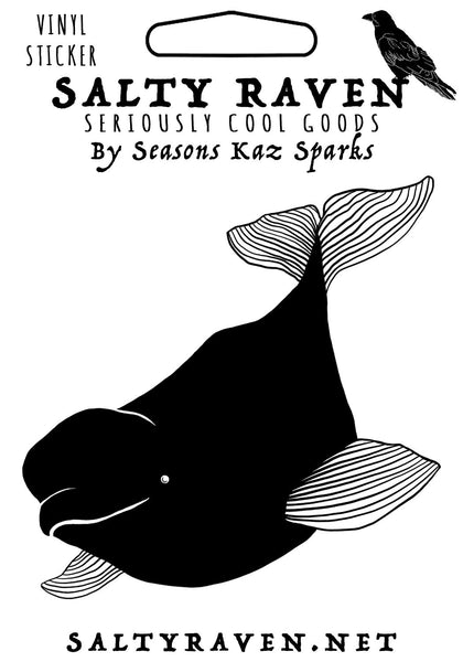 Beluga Whale HVS Vinyl Peel Away Sticker