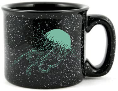 Sashay Jellyfish Black 15oz Ceramic Campfire Mug