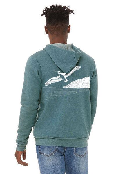 Pelicanza Pelican Beach Ultra Soft Zip Up Hoodie - Heather Deep Teal