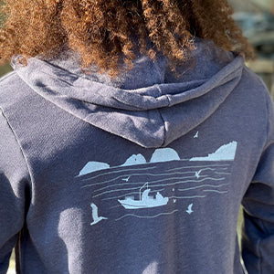 Bay Bounty *Limited Edition* Ultra Soft Zip Up Hoodie - Unisex Heather Navy