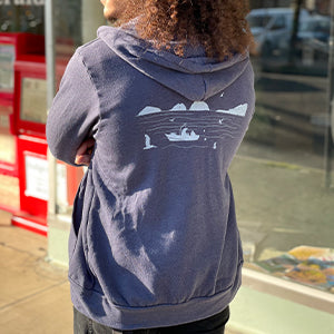 Bay Bounty *Limited Edition* Ultra Soft Zip Up Hoodie - Unisex Heather Navy