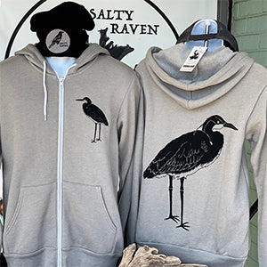 Blue Heron *Limited Edition* Ultra Soft Zip up Hoodie - Unisex Heather Stone