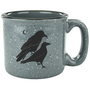 Celestial Ravens Grey Ceramic Campfire Mug