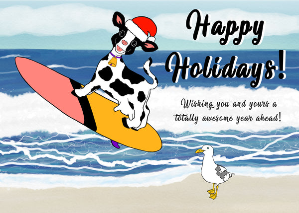 Cowabella Clause Happy Holidays Totally Awesome Card