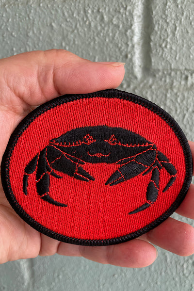 Crabby Iron-on Oval Patch