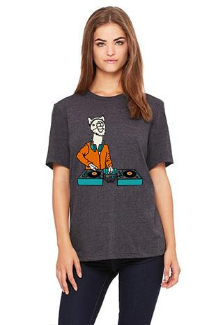 DJ LlamaRama T-Shirt - Women's  Dark Grey Heather