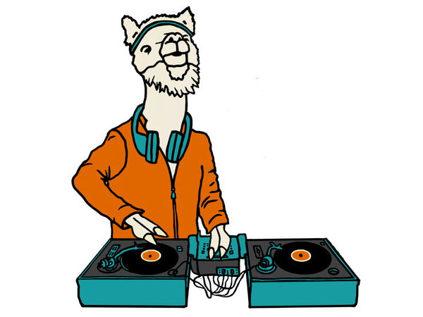 DJ LlamaRama Iron-On-Patch