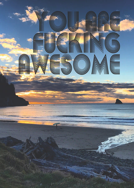 You are Fucking Awesome Funny Friendship Postcard