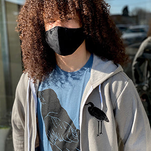 Blue Heron *Limited Edition* Ultra Soft Zip up Hoodie - Unisex Heather Stone