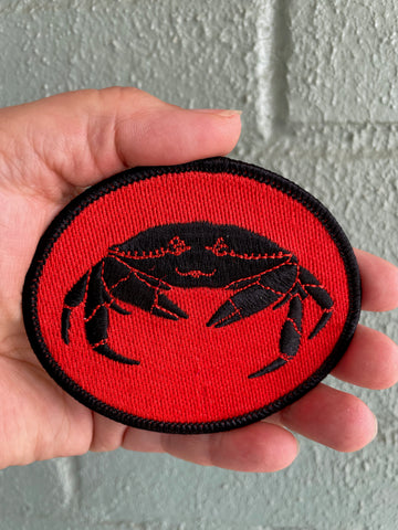 Crabby Iron-on Oval Patch
