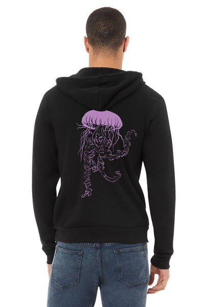 Vogue Jellyfish Ultra Soft Zip Up-Hoodie - Unisex Black