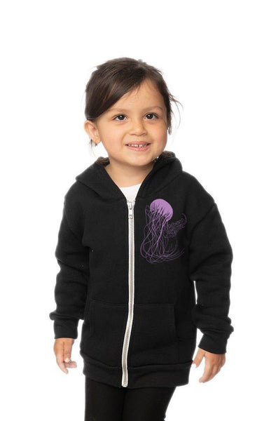 Vogue Jellyfish - Youth Zipped Hoodie Black