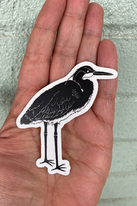 Blue Heron Die-Cut Vinyl Sticker