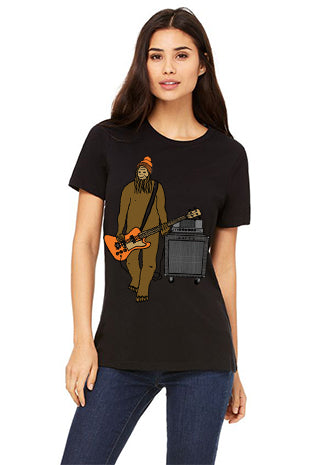 Mr Big on Bass  T-Shirt - Women's Black Heather