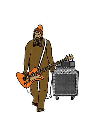 Mr Big on Bass  T-Shirt - Women's Black Heather