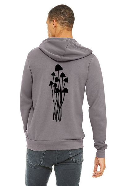 Mushroom Caps Ultra Soft Zip up Hoodie - Unisex Storm