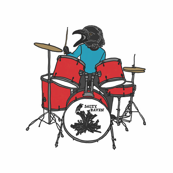 Salty Raven Drums Die-Cut Vinyl Sticker