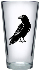 Peaceful Raven Pint Glass
