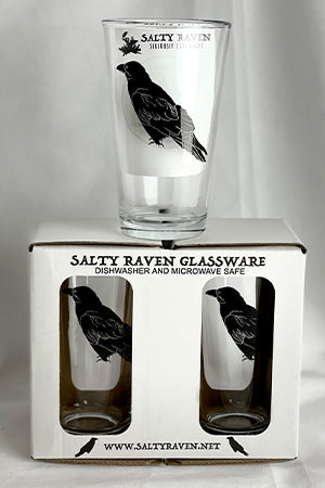 Perched Raven Pint Glass