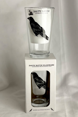Perched Raven Pint Glass