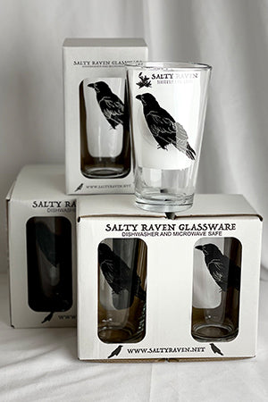 Perched Raven Pint Glass