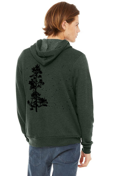 Pine Tree Flock Sponge Fleece Zip up Hoodie