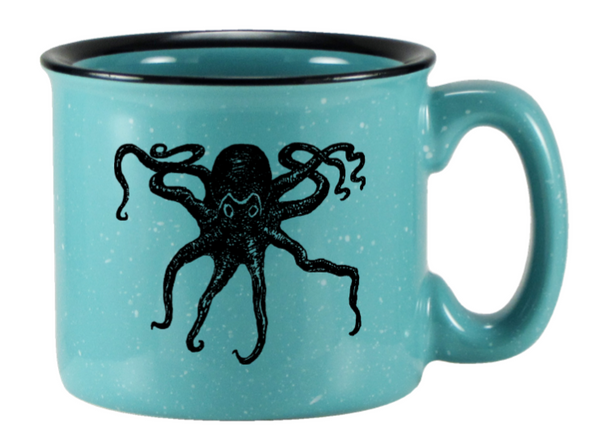 Octopus Kraken Aqua 15oz Ceramic Campfire Mug