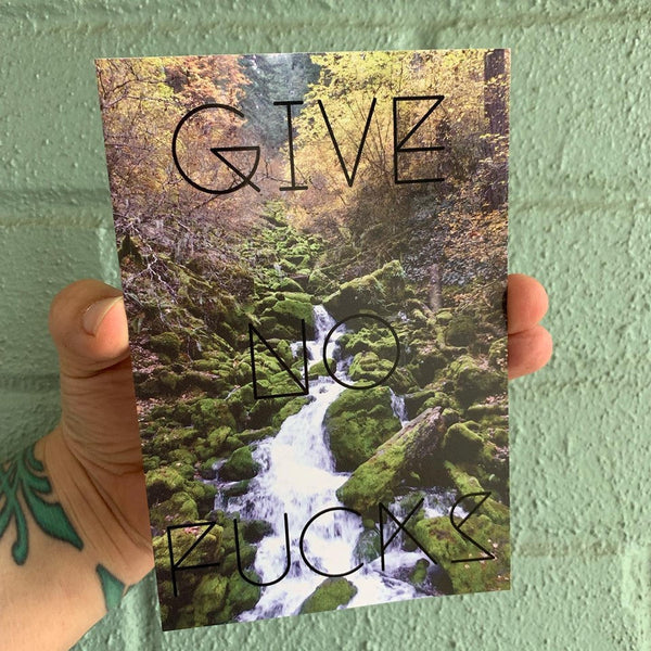 Give No Fucks Funny Postcard
