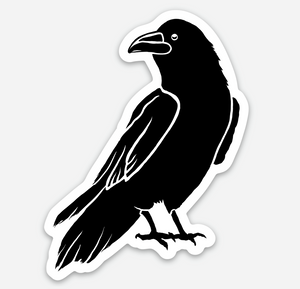 Peaceful Raven Die-Cut Vinyl Sticker