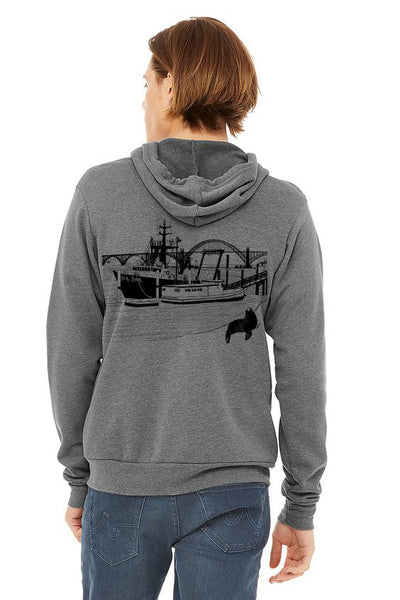 Sea Lion's Port Sponge Fleece  Zip up Hoodie - Unisex Deep Heather