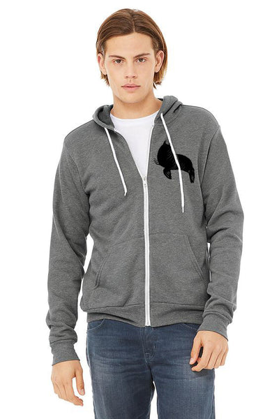 Sea Lion's Port Sponge Fleece  Zip up Hoodie - Unisex Deep Heather