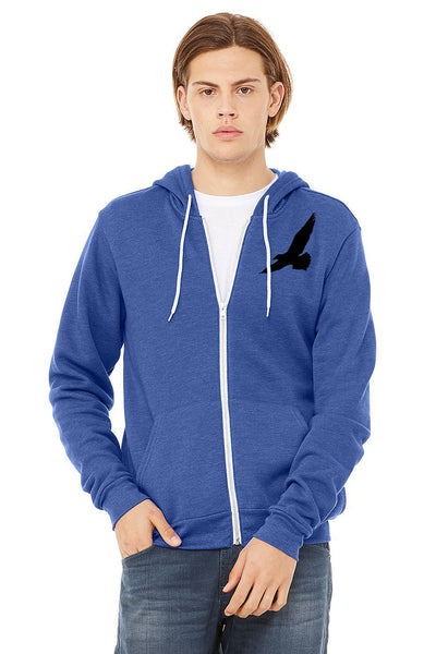Seagull Beach *Limited Edition* Ultra Soft Zip-Up Hoodie - Unisex Heather True Royal