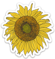 Sunflower Die-Cut Vinyl Stickers