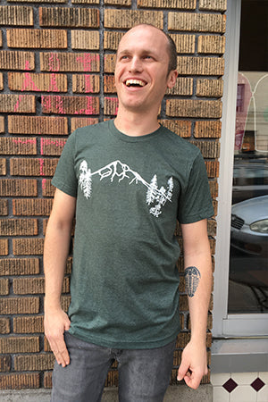 Mountain Forest T-Shirt - Unisex Heather Forest