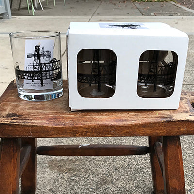 Portland Bridges Lowball Rocks Glass