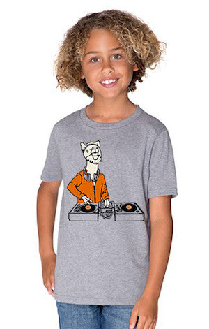 Flock of Gerrys Salty Raven Llama DJ Youth T-Shirt