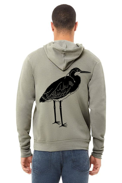 Blue Heron *Limited Edition* Ultra Soft Zip up Hoodie - Unisex Heather Stone
