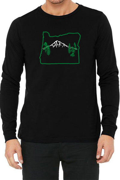 Oregon Map Mt Hood “Limited edition” Long Sleeve T-Shirt - Unisex Black
