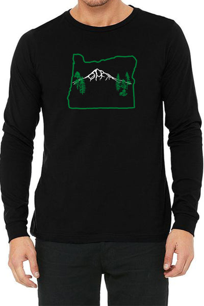 Oregon Map Mt Hood “Limited edition” Long Sleeve T-Shirt - Unisex Black