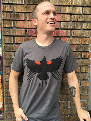 Red Winged Blackbird T-Shirt - Unisex Asphalt – Salty Raven
