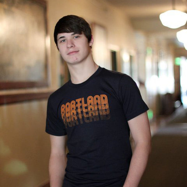 Portland Retro Fade *Limited Edition* T-Shirt - Unisex Navy