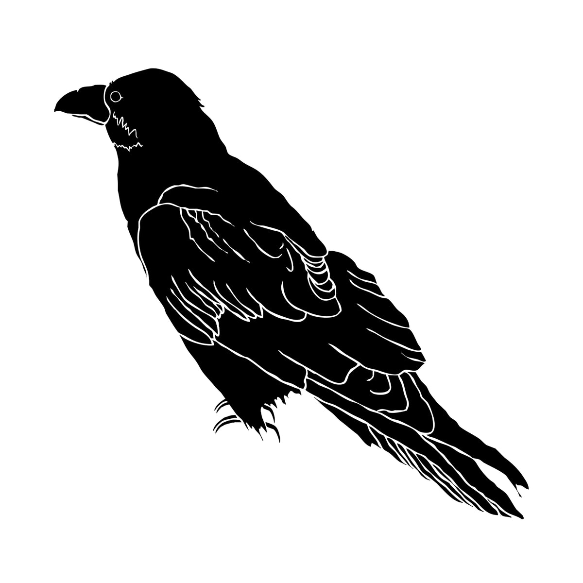 Raven Series Perched Raven – Salty Raven