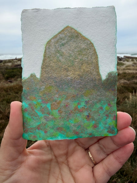 Verde Haystack 8x10  - Original Watercolor Paintings By Seasons Kaz Sparks