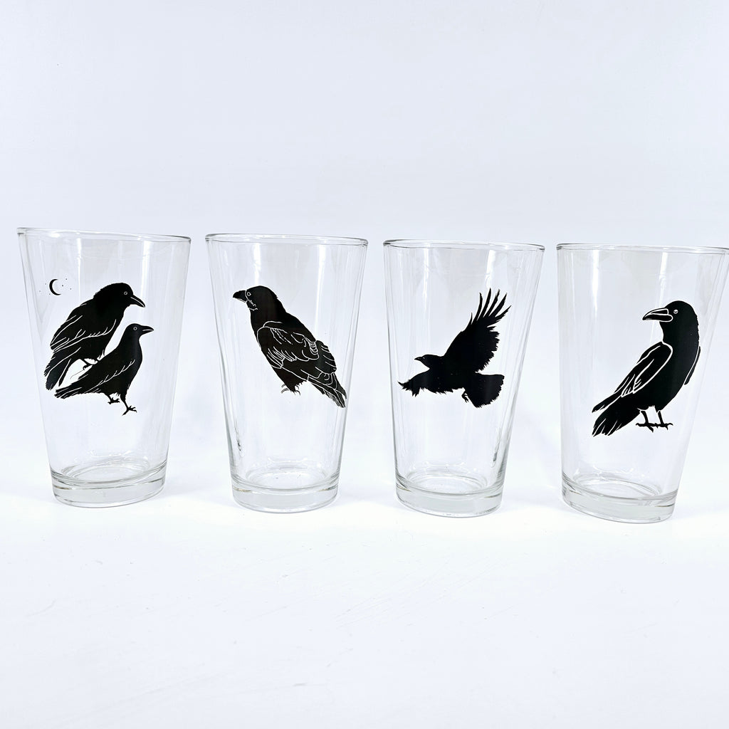 4 Pack Boxed Set Fish Color or Black Collins Glasses – Salty Raven