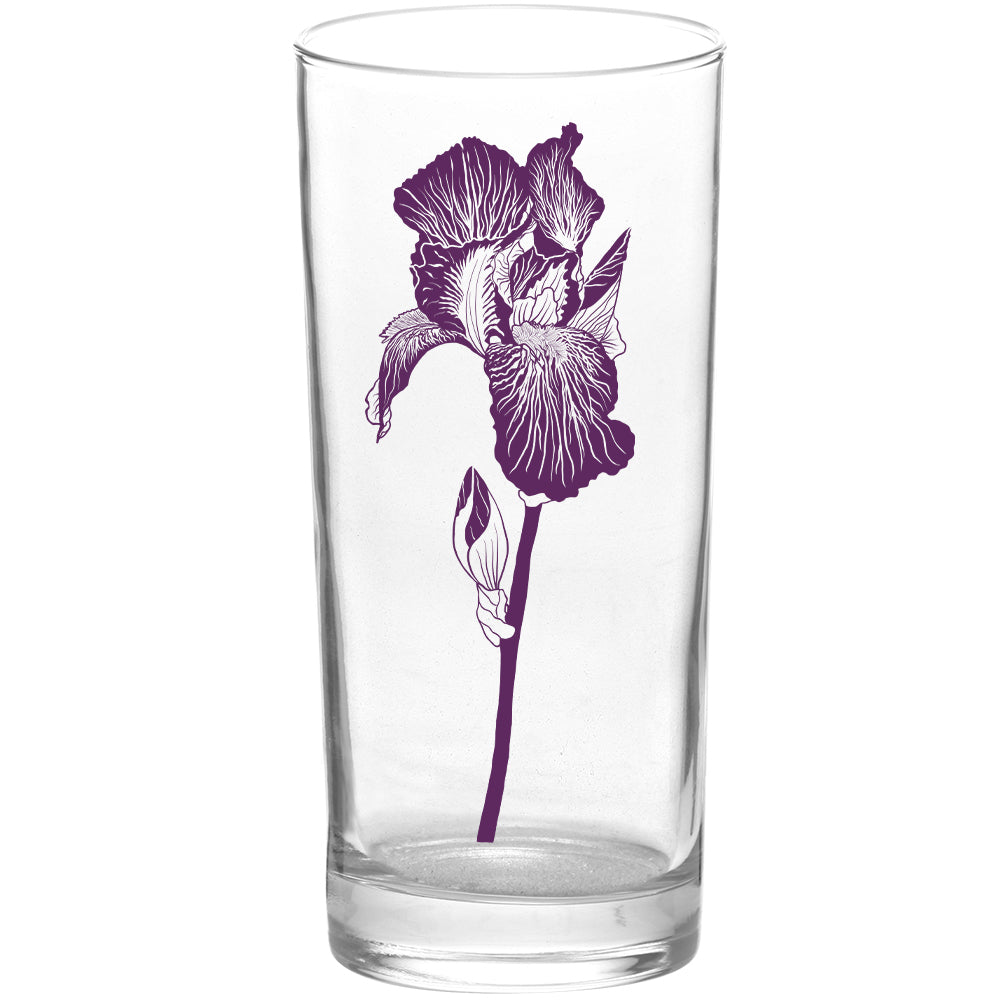 Salty Raven Flowers Iris Collins Glass