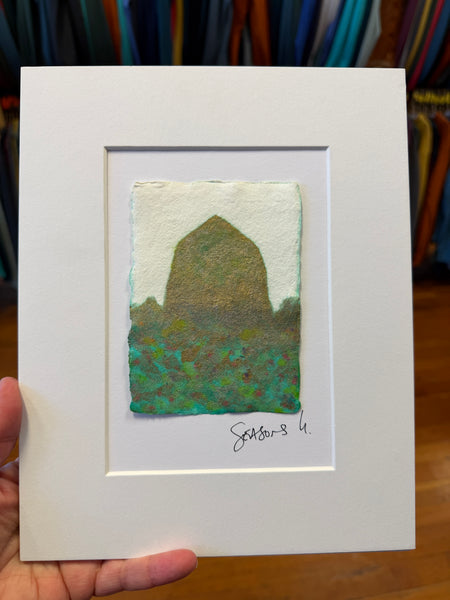 Verde Haystack 8x10  - Original Watercolor Paintings By Seasons Kaz Sparks
