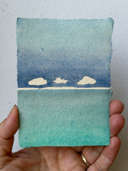 Just Vibes 8x10  - Original Watercolor Paintings By Seasons Kaz Sparks