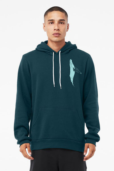 Whale's Tail Atlantic Blue Ultra Soft BellaCanvas Pullover Hoodie